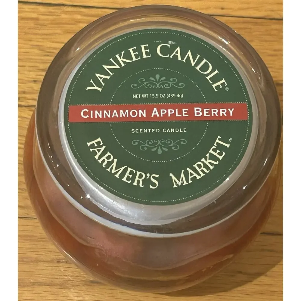 New Yankee Candle Farmer's Market Cinnamon Apple Berry 15.5 oz